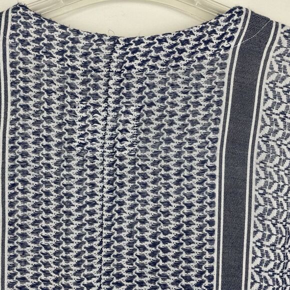 Rails Lily Tunic Top Womens Large Blue Geometric Lace Up Oversized Boho Beach - Picture 8 of 11